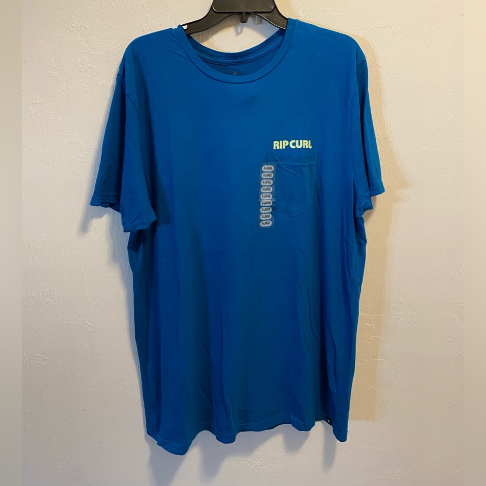 Rip Curl Blue Surfing Short Sleeve Pocket Tee